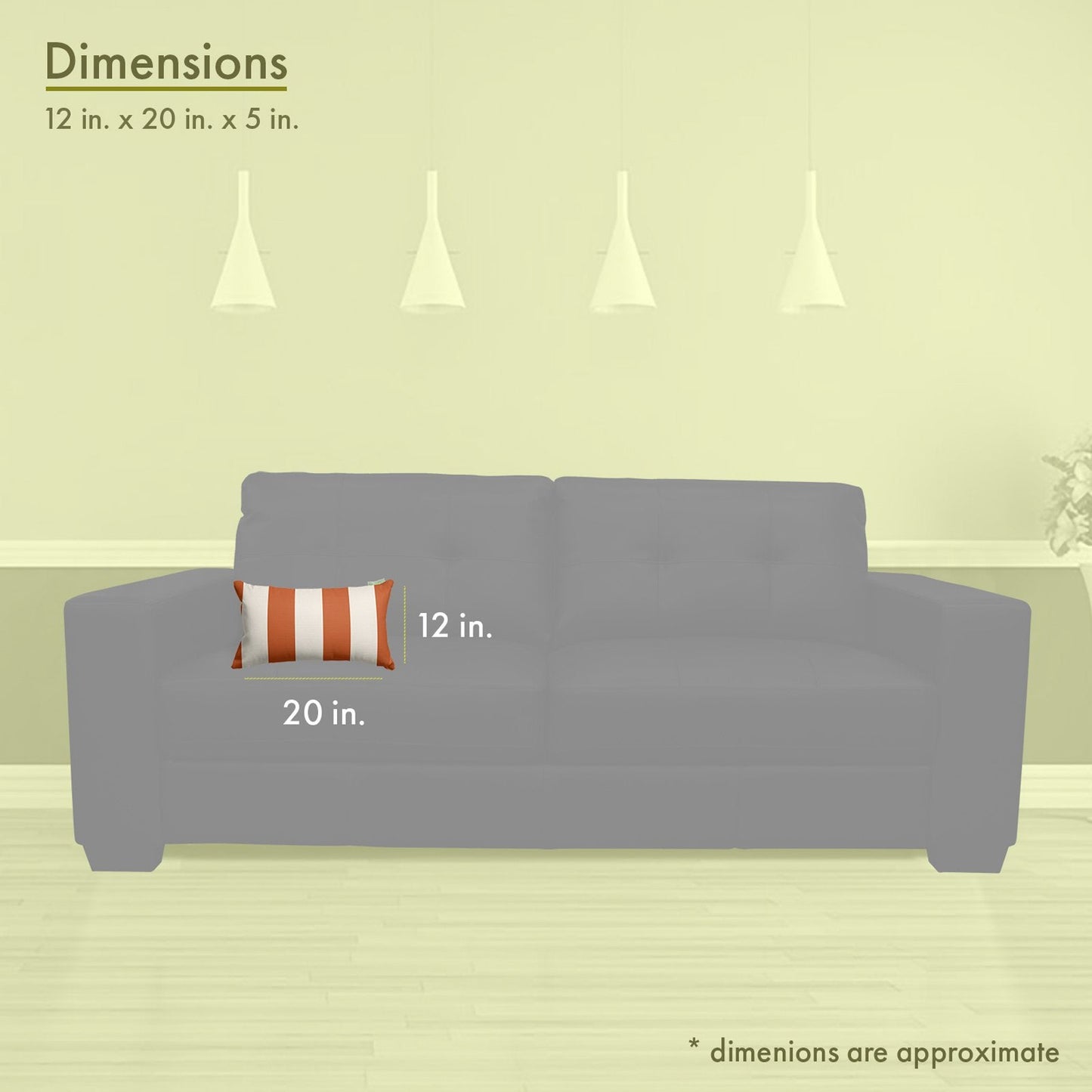 Vertical Stripe Indoor / Outdoor Small Pillow