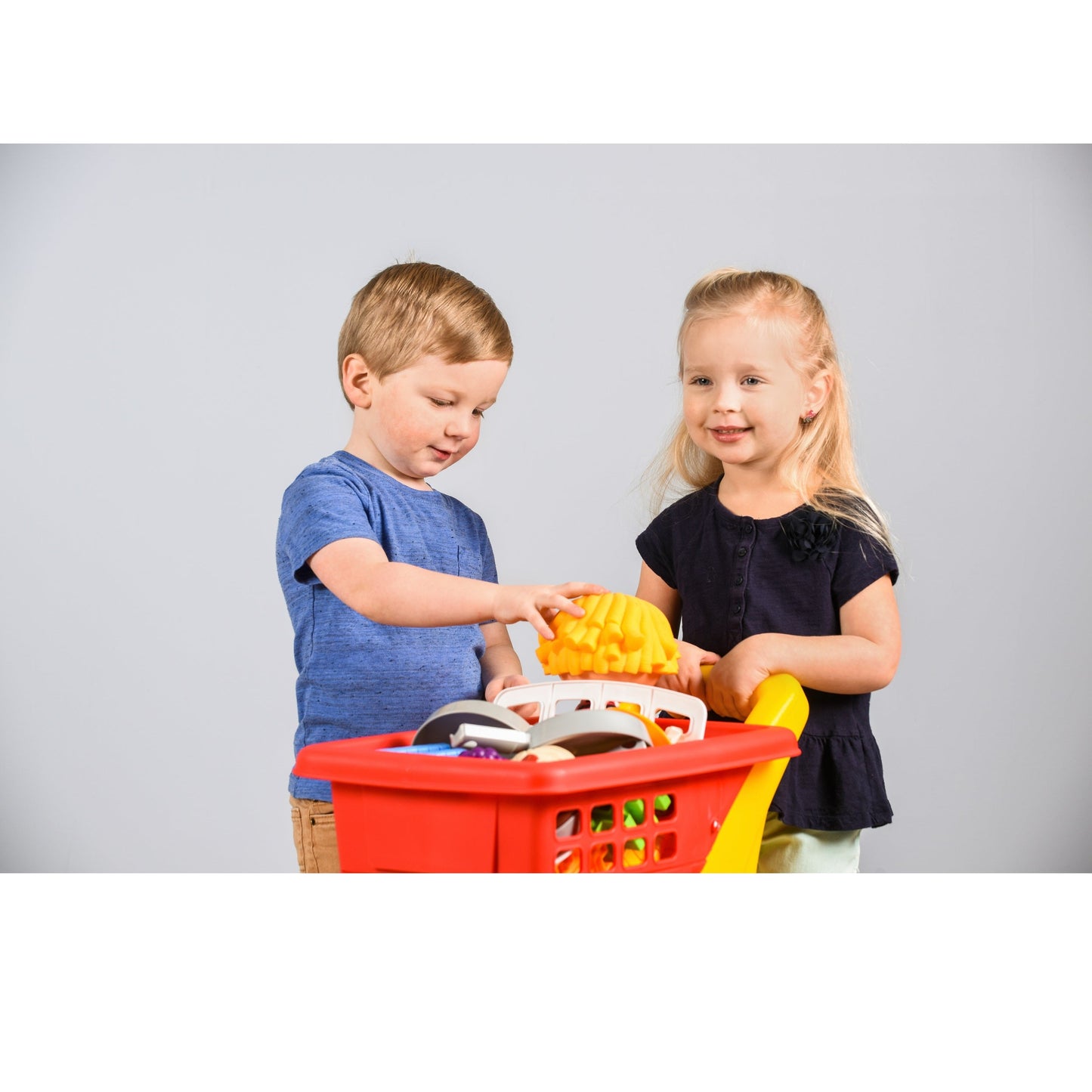 Toy Shopping Cart w/ Folding Seat