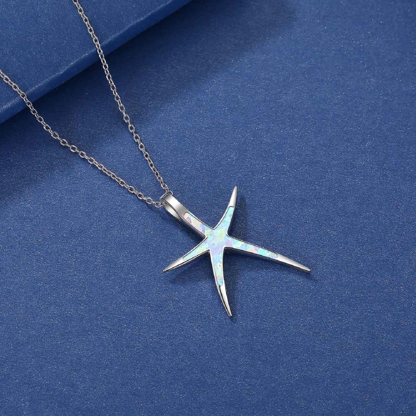 Opal Starfish Necklace Jewelry for Women