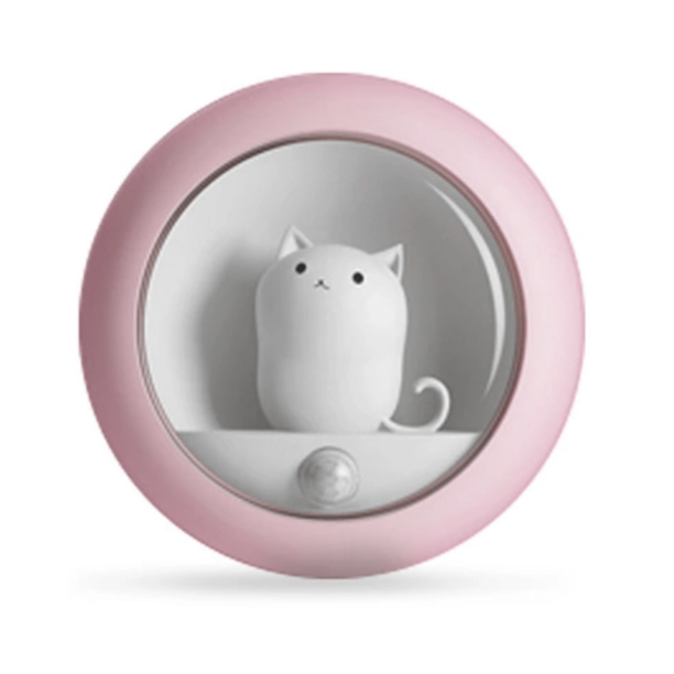 Motion Sensor Cat Night Light-Pink