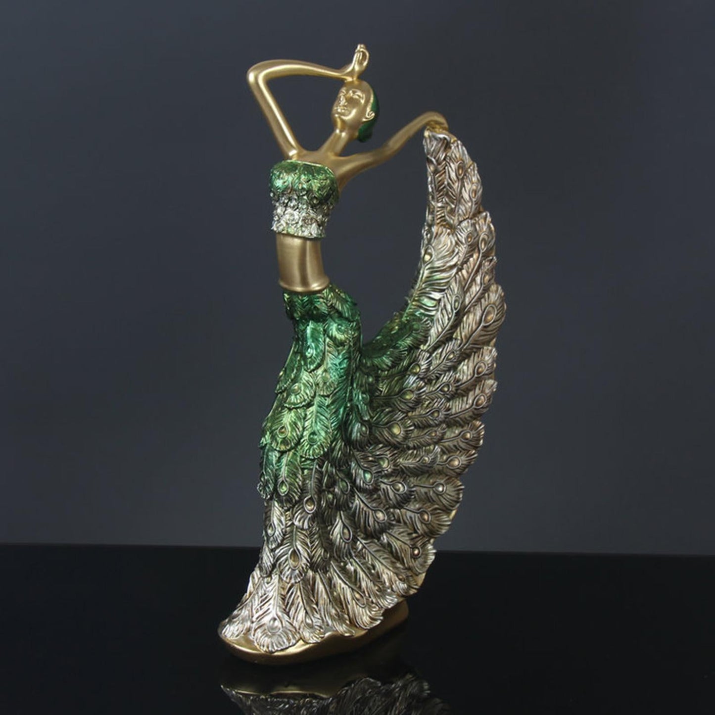 Peacock Dancer Figurine Art Statue Home Decoration