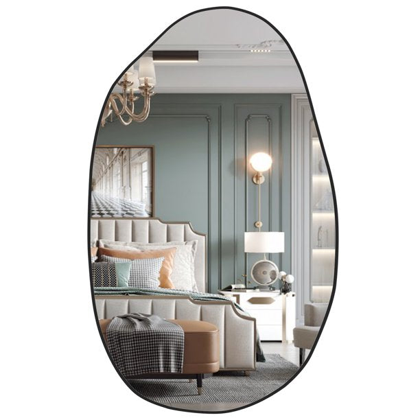 Irregular Wall Mirror, Asymmetrical Large Vanity Mirror for Wall Bathroom 33.5×20.5 inches