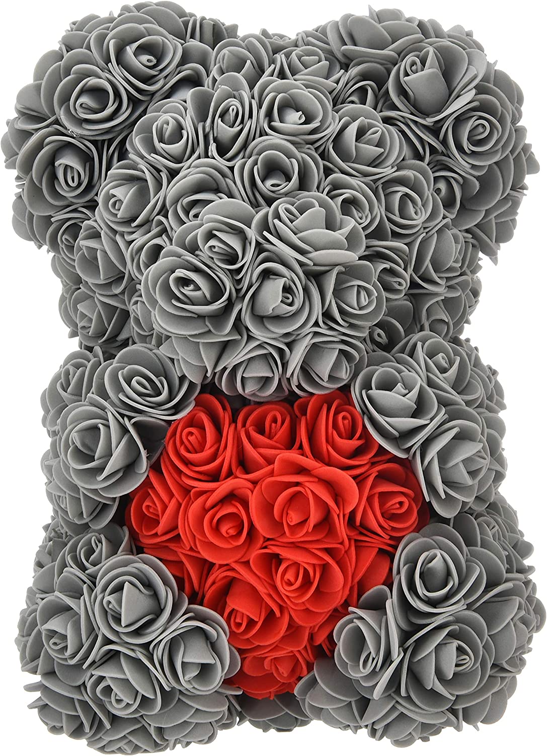 10 inch Gray Rose Bear -Gifts for Women for Valentines Day