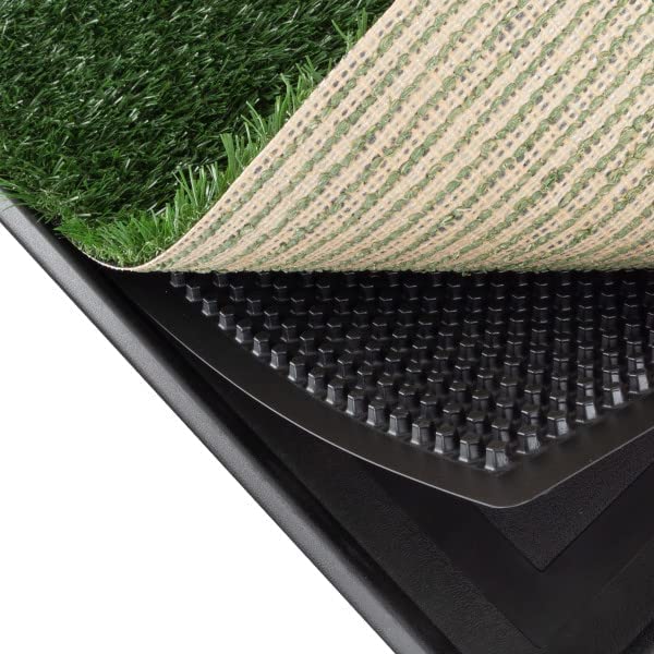 Large Artificial Grass Pee Pads w/ Tray Set of 3 Pads