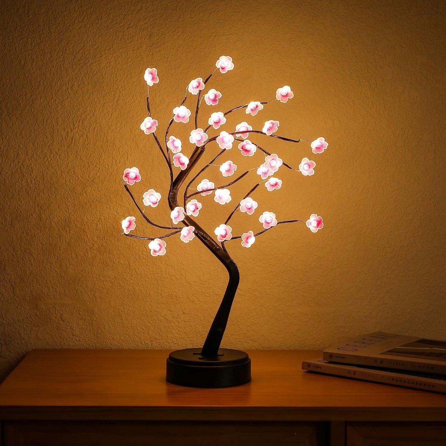 Cherry Blossom Tree Lamp, 18inch 36 Led Bonsai Tree Lights, Battery/USB Operated Japanese Decor Night Lights for Bedroom Home Christmas New Year Party Gift Idea