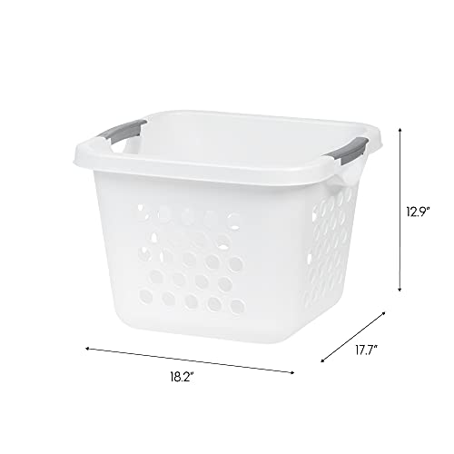 Comfort Carry Laundry Basket, White