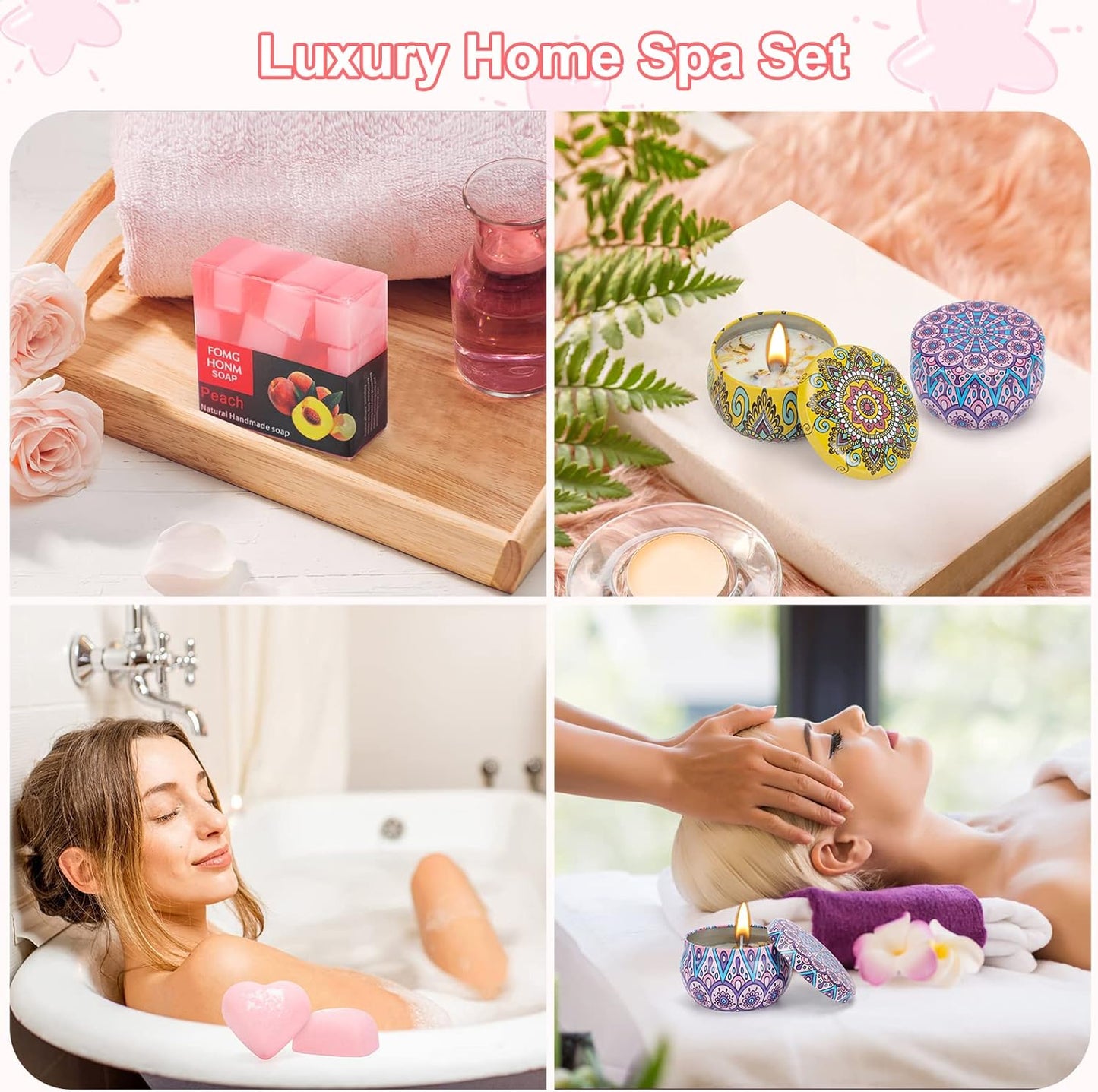 For Women, Relaxation Gifts for Friends Female, Self Care Spa Gifts for Women Who Have Everything, Unique Gifts Ideas for Mom Sisters Wife Pamper Gift Set Valentine's Day gifts for Her