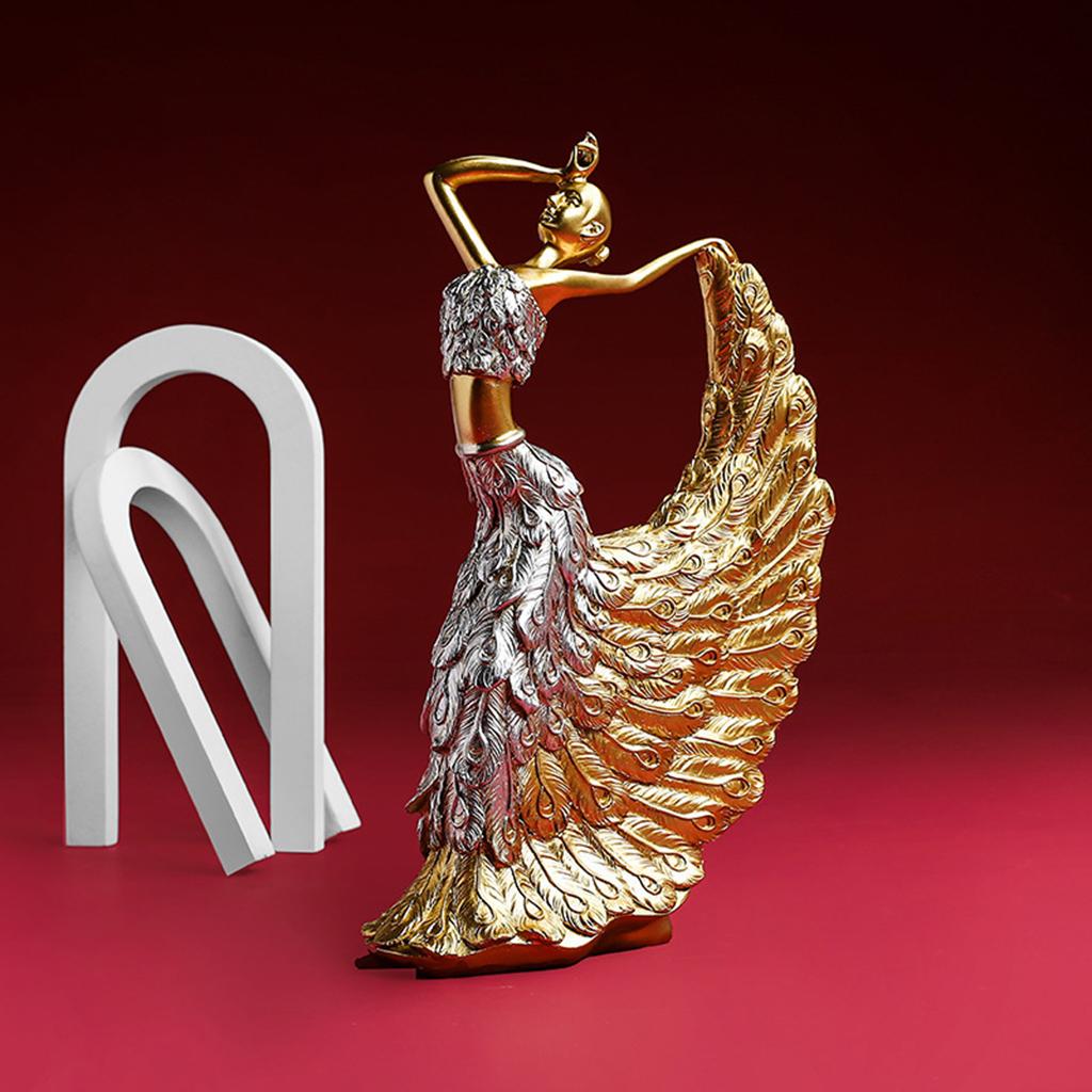 Peacock Dancer Figurine for Home Decoration