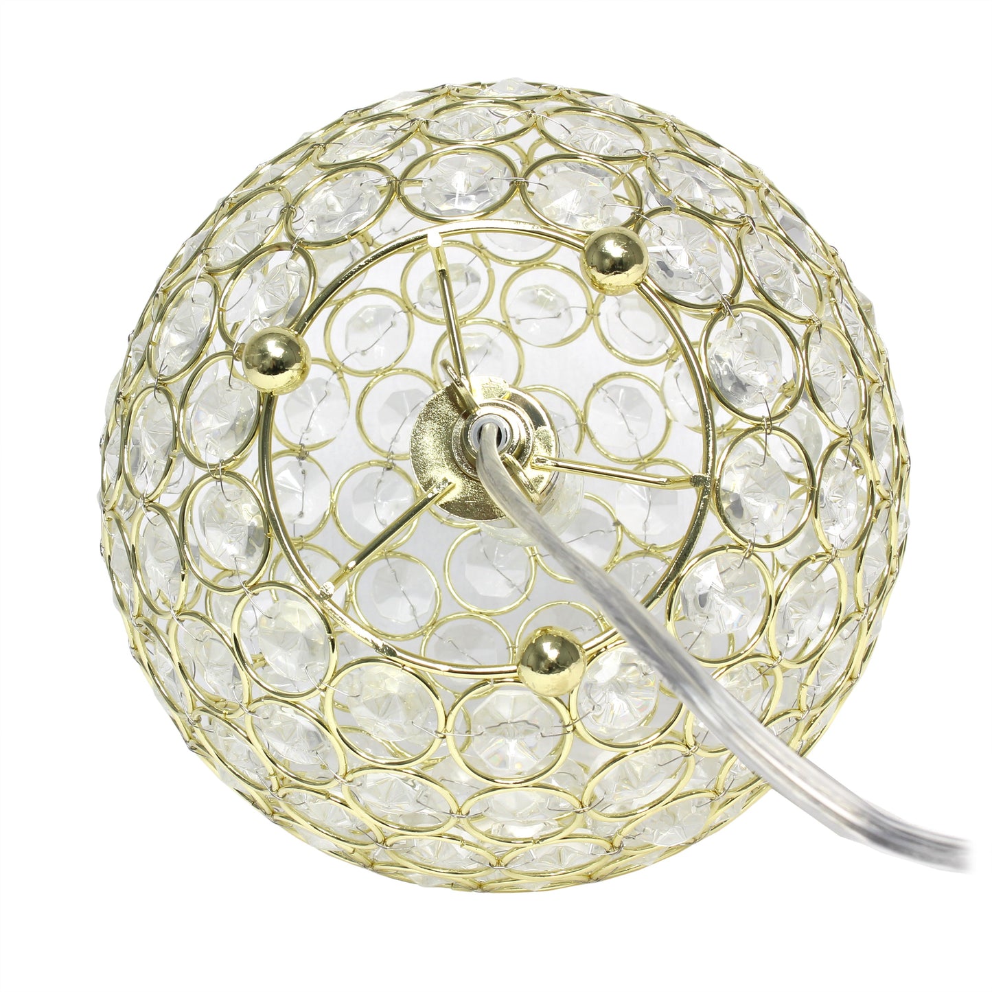 Elegant Designs Elipse 8 Inch Crystal Ball Sequin Table Lamp
