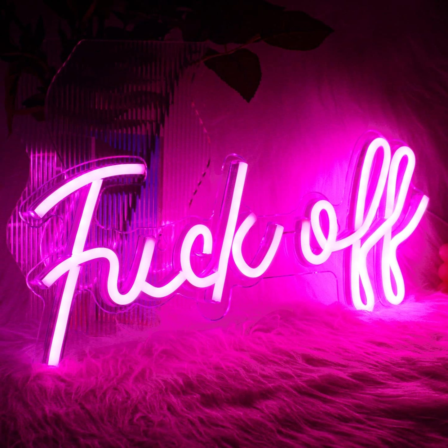 Fuck Off Neon Sign,Pink Neon Sign,Bar Sign,Pink Room Decor,Neon Light for Wall Decor USB/Switch Operated Led Sign for Bedroom Wall Decor for Teen Room,Game Room,Bar Party Christmas Gift
