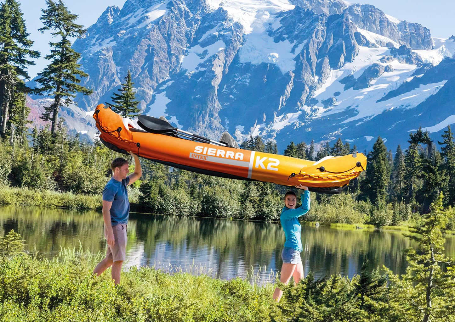 Sierra K2 Inflatable Kayak with Oars and Hand Pump