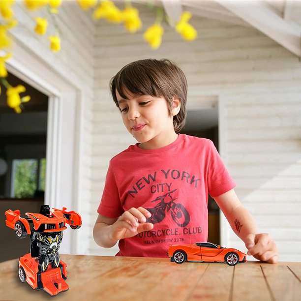 Transforming Toys Cars Robot Toys Gift for Kids Boys Girls - Orange