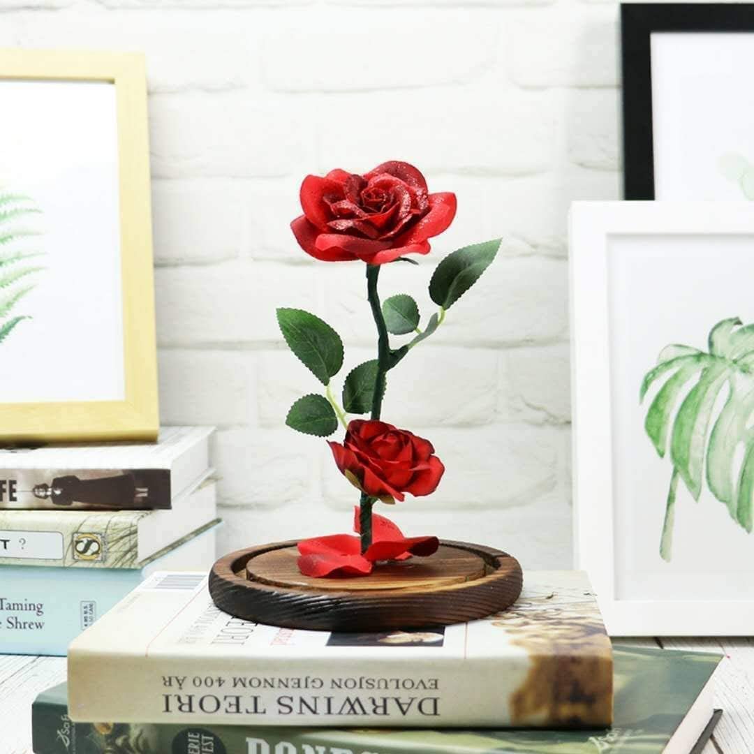 Valentine's Day Gifts for Her, Beauty and The Beast Rose Flowers, Unique Gift