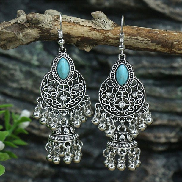 14 Pairs Bohemian Earrings Metal Earrings Hollow Earrings Retro Dangle Earrings Boho Hoop Earrings Set for Women Girls - Walmart.com