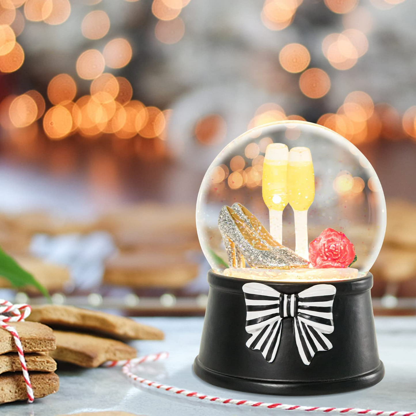 Snow Globe for Lover w/  Color Changing LED Lights