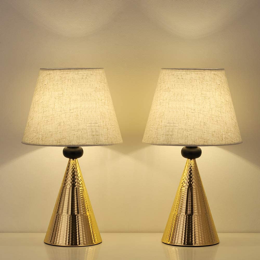 Set of 2 Gold Vintage Table Lamps,