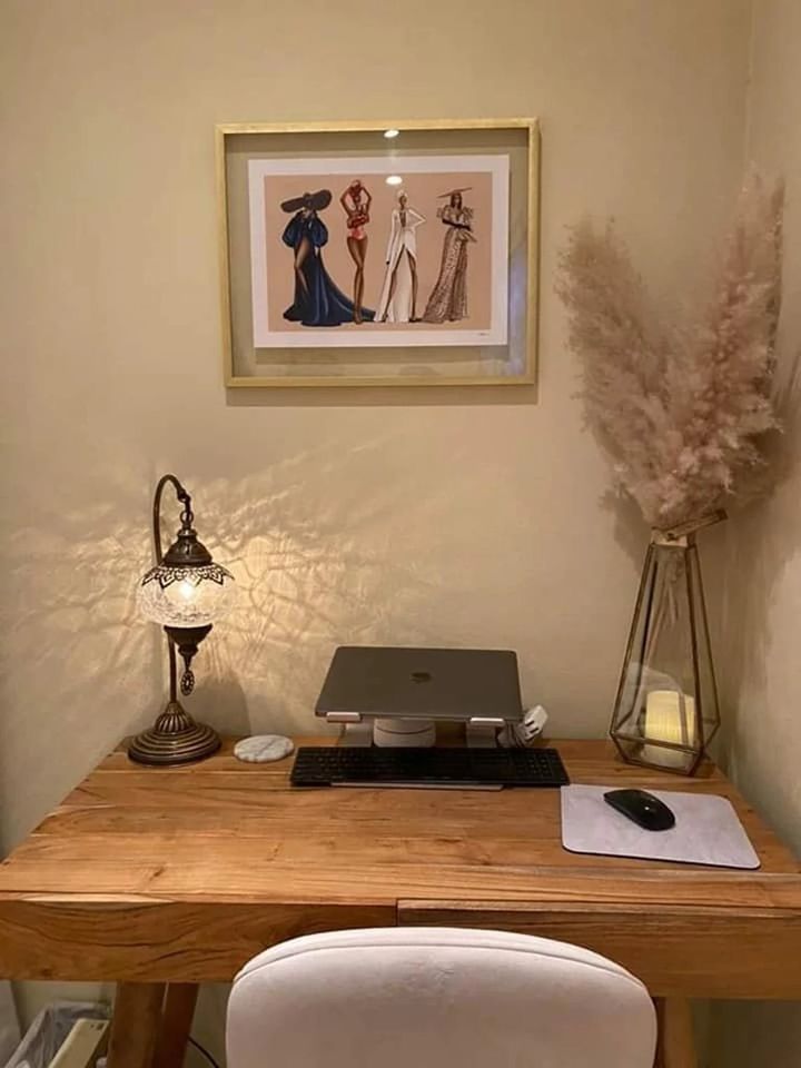 Crackle Glass Table Lamp - Vintage Style