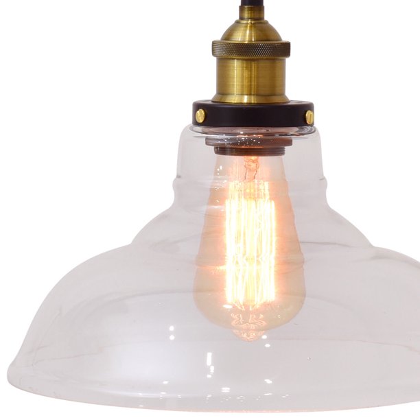 Vintage Style Industrial Edison Ceiling Pendant Glass Hanging Light 1-light Bulb