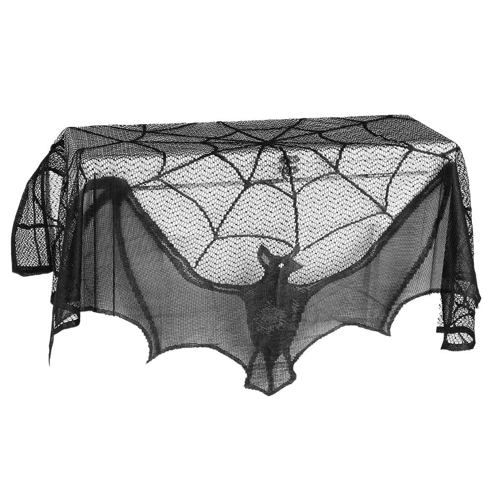 Halloween Lace Stove Cloth Spider Net Bat Pattern Party Decoration