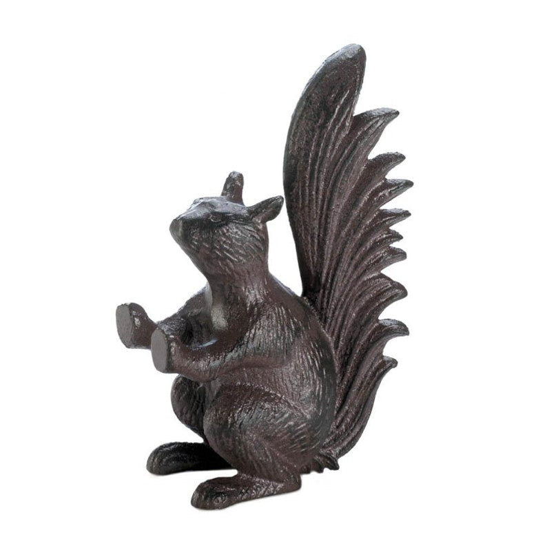 Standing Squirrel Cast Iron Door Stopper