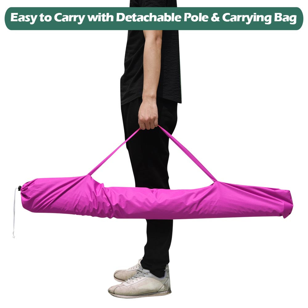 75" Multi-color Round Beach Umbrella