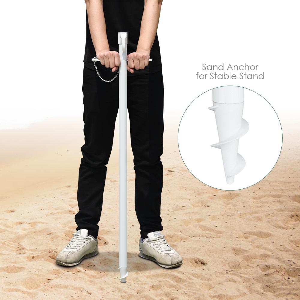 75" Multi-color Round Beach Umbrella