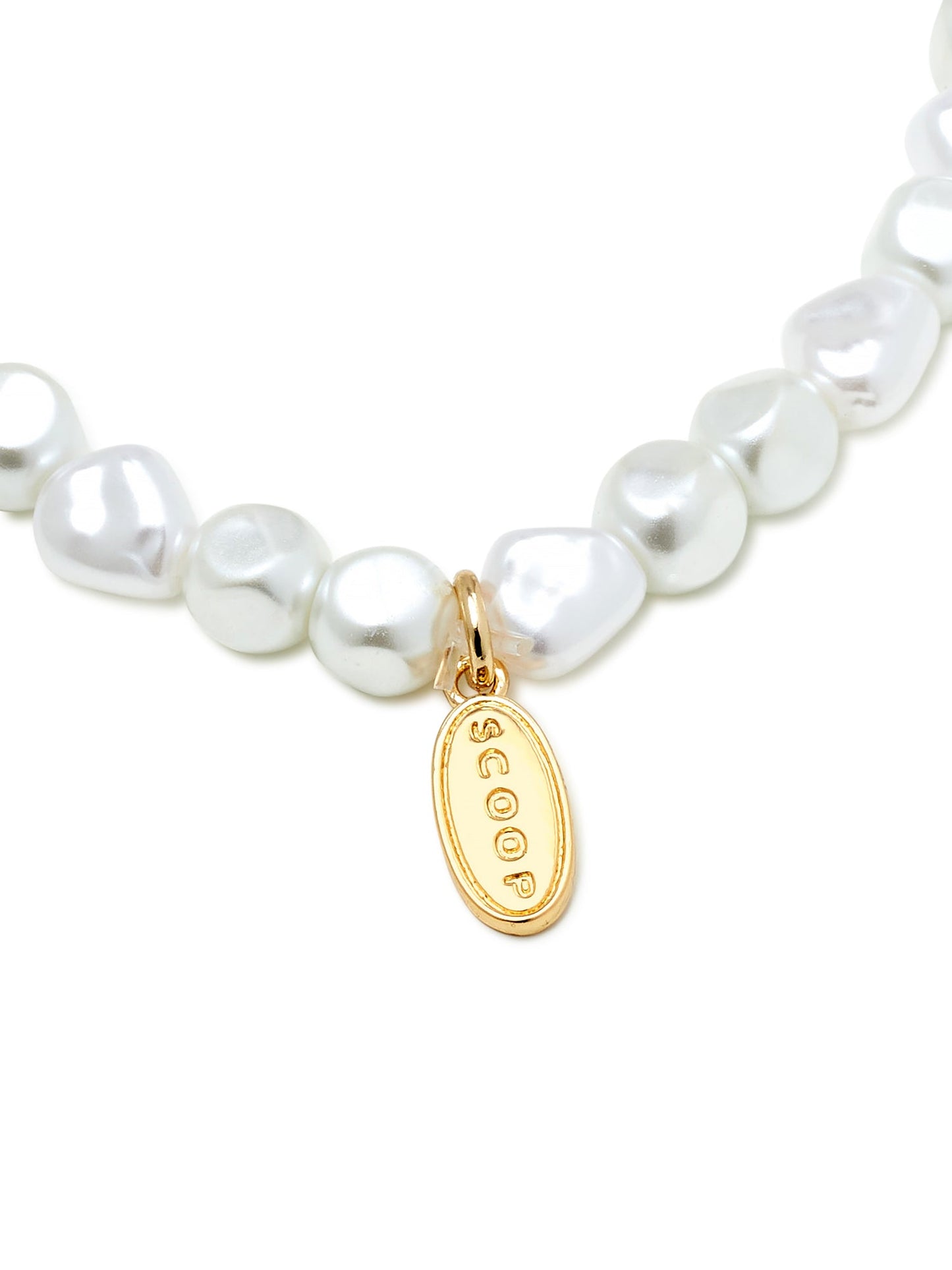 Scoop Women’s Faux Pearl &14K Gold Flash-Plated Stretch Bracelet, 3-Piece Set