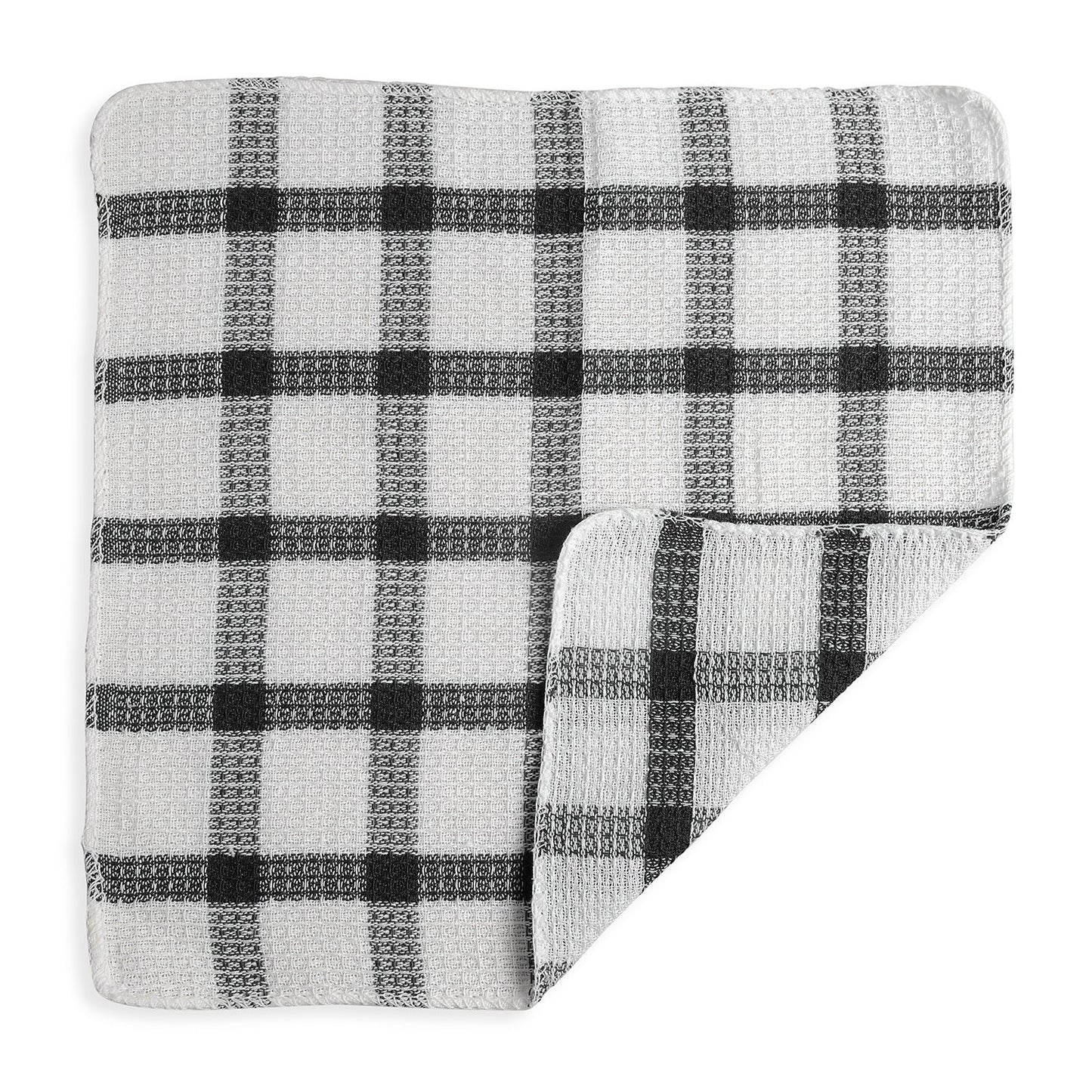 Set of 24 Checkered Pattern Kitchen Tea Towels Dish Scrubbing Cleaning Cloth