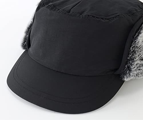 Unisex Winter Hat w/ Brim & Warm Earflaps