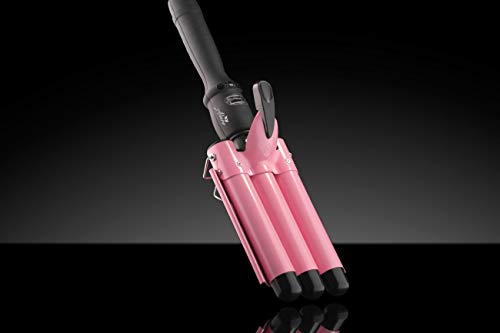 Three Barrel Curling Iron Wand w/ LCD Temperature Display