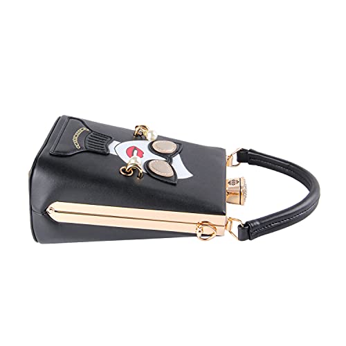 Novelty Lady Face Shoulder Bags Funky PU Leather Top Handle Satchel Handbags Clutch Purse for Women