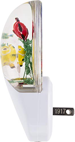 LED Night Light-Plug-in, Color Changing, Light Sensing, Auto On/Off, Features Soothing Oceanic Image of Coral Reef & Clown Fish