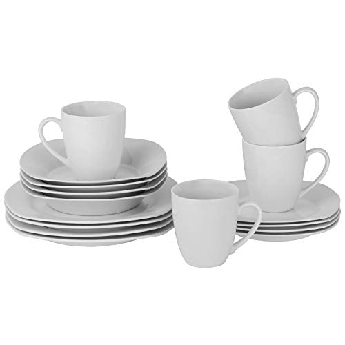 16 Piece Dinnerware Set, White