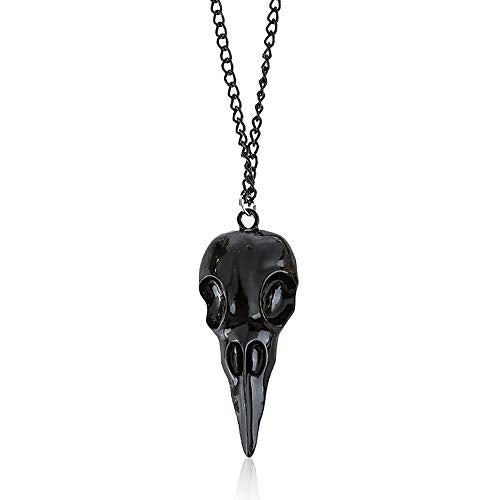 Punk Hip Hop Metal Crow Skull Necklace. For Men/Women