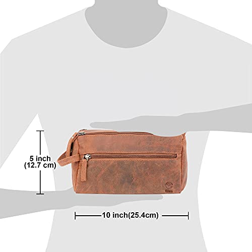 Leather Toiletry Bag - Hygiene Organizer Travel Kit