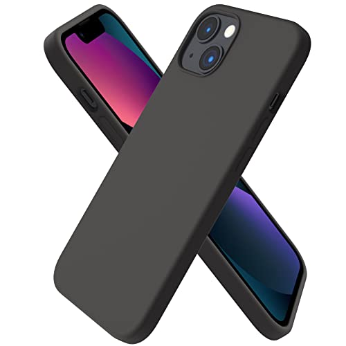 Compatible with iPhone 13 Case 6.1, Slim Liquid Silicone 3 Layers Full Covered Soft Gel Rubber Case Cover