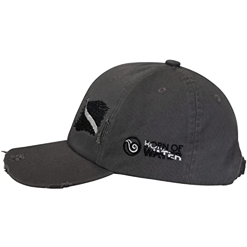 Scuba Dive Flag Distressed : Mens Adjustable Hat