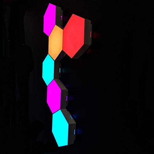 6 Pack Smart Wall-Mounted Touch Control  DIY Hexagonal Wall Light