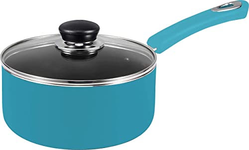 Nonstick Saucepan Set - 1 Quart and 2 Quart - Glass Lid - Multipurpose Use