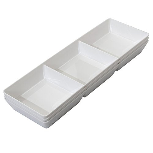 Plastic 34 -Section Serving Tray- White