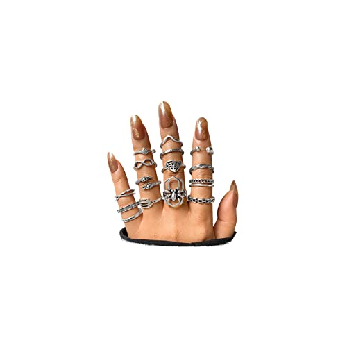 Vintage Silver Knuckle Rings Set for Women