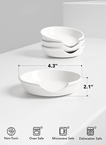 Set of 4 Ceramic Spoon Rest 4.8 Inches