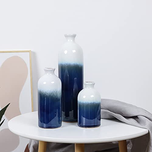 Ceramic Rustic Vase for Home Decoration , Set of 3