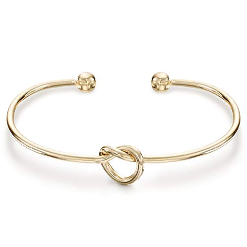 14K Gold Plated Forever Love Knot Infinity Bracelets for Women | Yellow Gold Bracelet