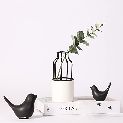 Small Animal Statues Home Decor Modern Style Black Decorative Ornaments for Living Room, Bedroom,