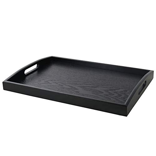 Black Serving Tray with Handle