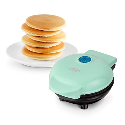 Mini Round Electric Griddle Machine for Individual Pancakes, Cookies, Eggs w/ Recipe Book