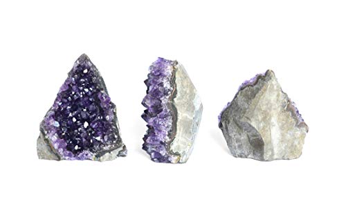 Amethyst Rock Crystal Raw Clusters from Uruguay Quartz Geode