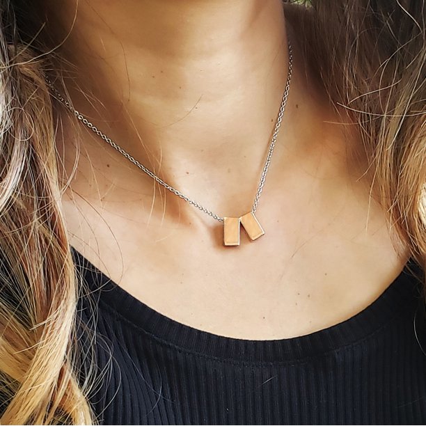 Step Mom Gift, Gift for Other Mom, Cube Necklace Gift for Mothers Day- Rose Gold