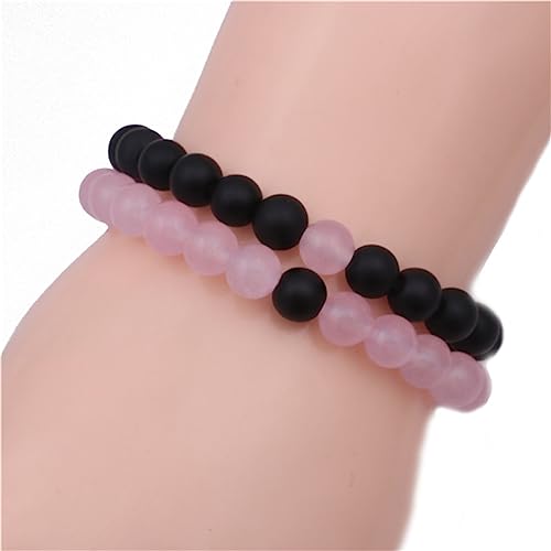 Men Women Lava Bracelet Beads Bracelet Bangle Stretch Stone Beads Bracelets Friendship Couples Gifts,